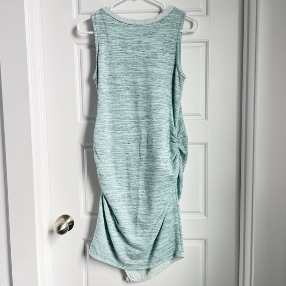 PINKBLUSH LIGHT BLUE TERRY CLOTH MATERNITY DRESS - Picture 5 of 8